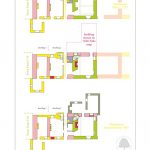 Phased plan of a Grade II Listed house at Staddons, Devon - Historic building recording.