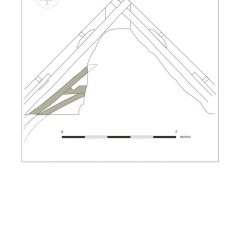 Elevation drawing from a historic building survey on a Grade II Listed house at Staddons, Devon.