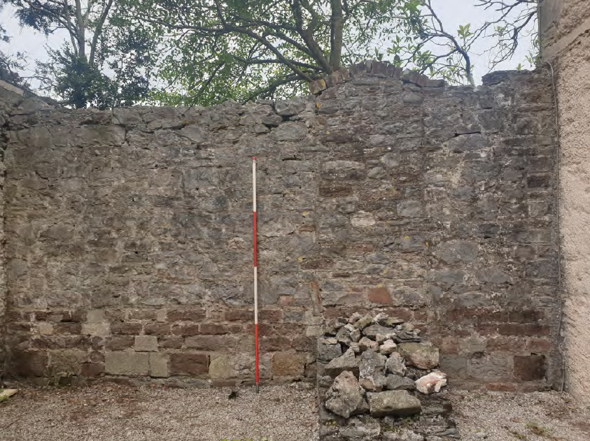 Torre Abbey - south elevation of courtyard 1 boundary wall