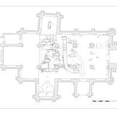Plan of archaeology uncovered at St Andrew’s, Ashburton, Devon
